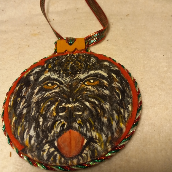 Handpainted,handmade black labadoodle breed dog. Great keepsake of your dog. - Picture 2 of 2